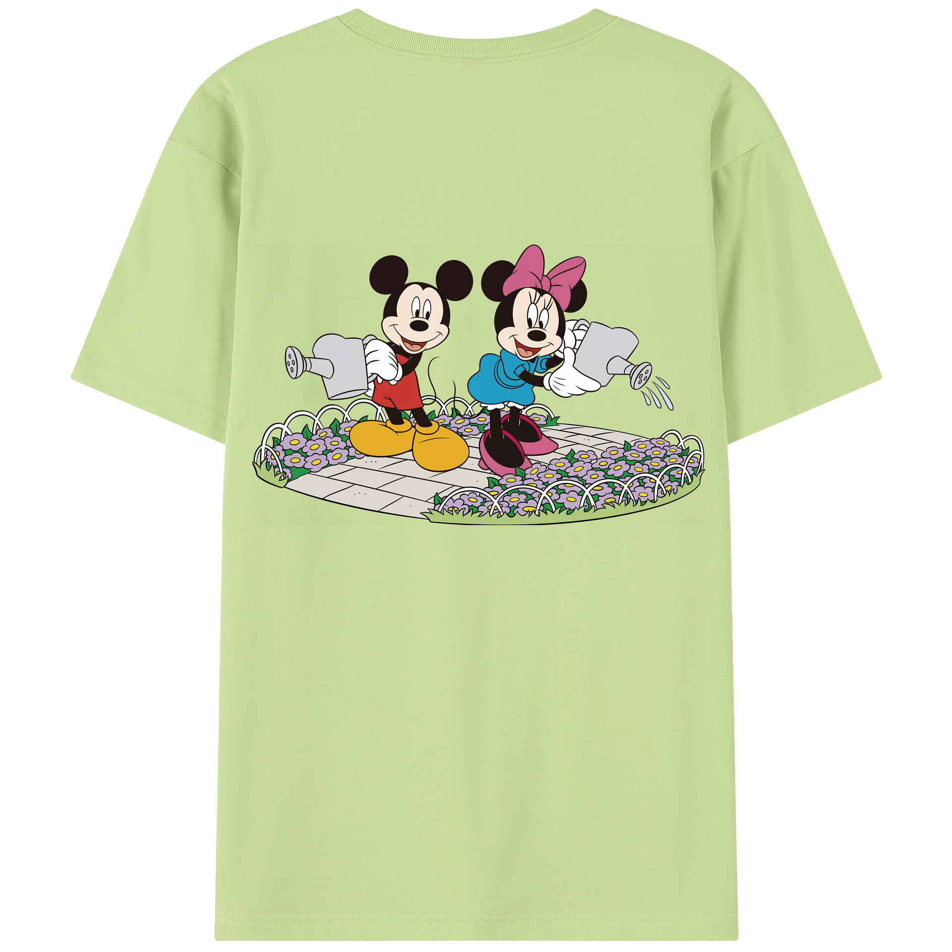 （画像用） ミッキーマウス Mickey Mouse 綿100％半袖Tシャツ（背面プリント）
